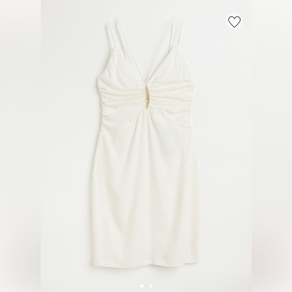 H&M Dresses & Skirts - H&M White V-Neck Keyhole Dress
